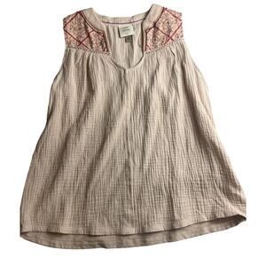 Knox Rose Embroidered Gauze Relaxed Tank Women’s X-S